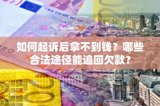 武汉如何起诉后拿不到钱？哪些合法途径能追回欠款？