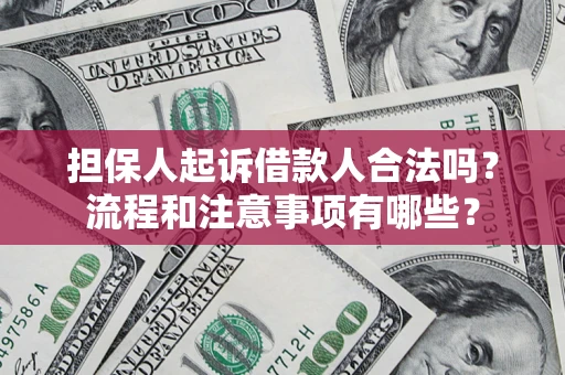 武汉担保人起诉借款人合法吗？流程和注意事项有哪些？