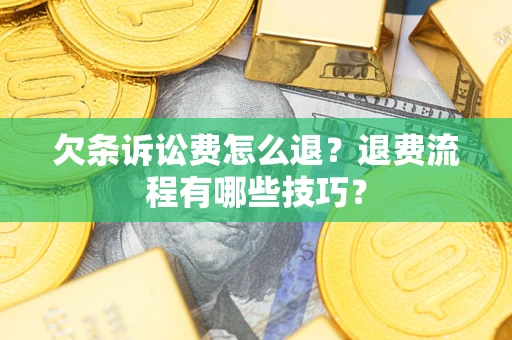 武汉欠条诉讼费怎么退？退费流程有哪些技巧？