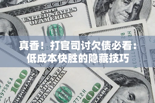 武汉真香！打官司讨欠债必看：低成本快胜的隐藏技巧