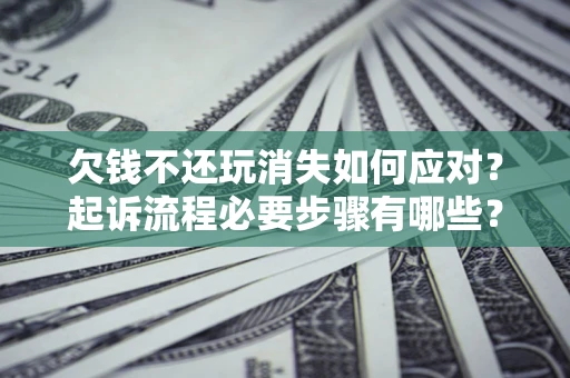 武汉欠钱不还玩消失如何应对？起诉流程必要步骤有哪些？